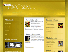Tablet Screenshot of colbertmediagroup.com